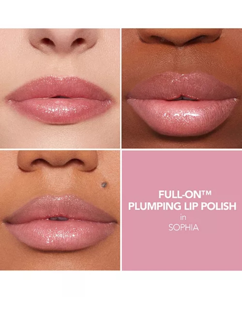 New! Buxom Full-On™ Plumping Lip Polish in Sophia - Sheer Pink Gloss